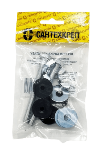 Крепеж бочка к унитазу, оцинковка, 2 болта САНТЕХКРЕП