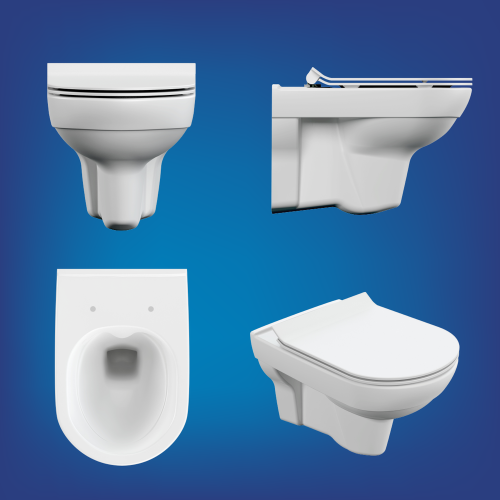 Унитаз подвесной безободковый Cersanit Модель 01 сиденье slim DPL (ЖЦ)