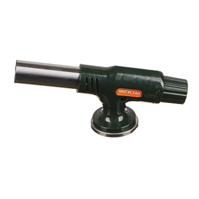 Газовая горелка с пьезорозжигом, цанговый захват, широкое cопло; 16х4,5х6,4см Газовая горелка с пьезорозжигом, цанговый захват, широкое cопло; 16х4,5х6,4см