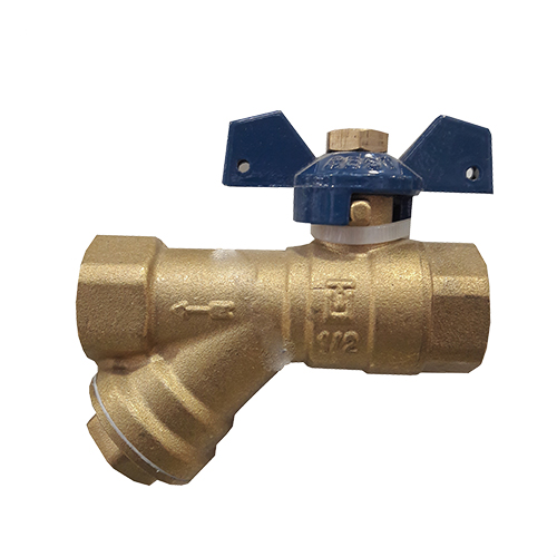 -- Кран шар. с фильтром косым 1/2" г-г бант, ник, лат. Best, CK