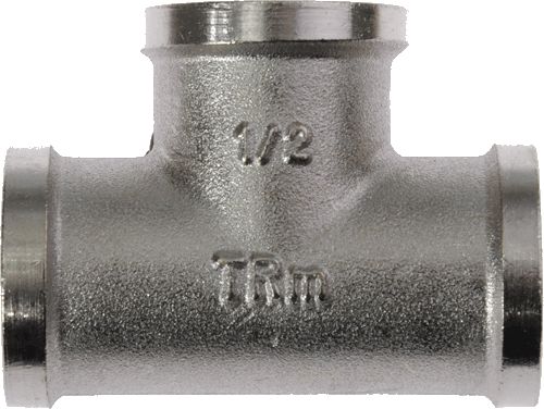 Тройник  1/2" г-г-г  ник. лат. TRm 06101 Тройник  1/2" г-г-г  ник. лат. TRm 06101