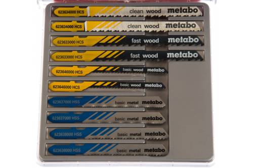 Набор пилок для эл.лобзика универсальные Metabo 10шт. 2x (T101B, T144D, T111C, T118A, T118B) Набор пилок для эл.лобзика универсальные Metabo 10шт. 2x (T101B, T144D, T111C, T118A, T118B)