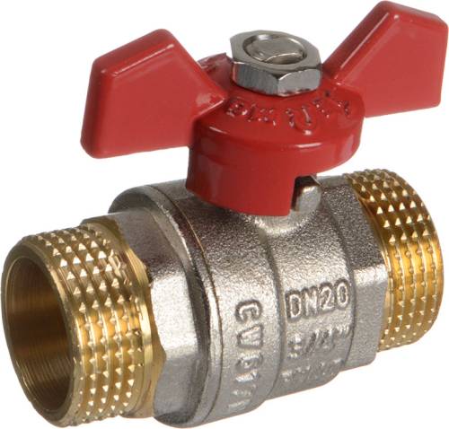 Кран шар. 3/4&quot; ш-ш  бант, лат. ник.  TeRma RED 31025