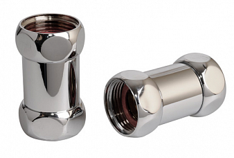 Соединение прямое 1" г - г. с накидной гайкой для П/суш (пара), латунь хром. (01505)