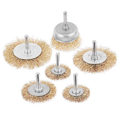 ЕРМАК Набор щеток металл со шпильками 6 пр (40,50,65,75,100мм -пл.,50мм-чашка) ЕРМАК Набор щеток металл со шпильками 6 пр (40,50,65,75,100мм -пл.,50мм-чашка)