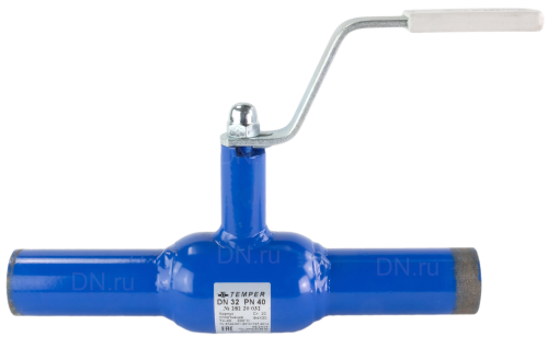 Кран стальной, сварной шар. DN 32/25 PN 40, 300мм Temper серия 282