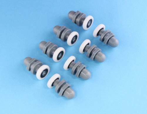 Ролики DC1013N Ø 22 мм с эксцентриком, одинарные для душевой кабины (8 штук)