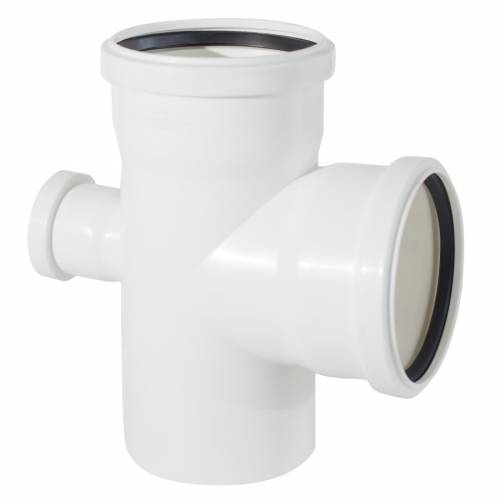 Крестовина, 110 - 110 - 50 мм - 87 град., ПВХ Комфорт Плюс СИНИКОН (Белая)