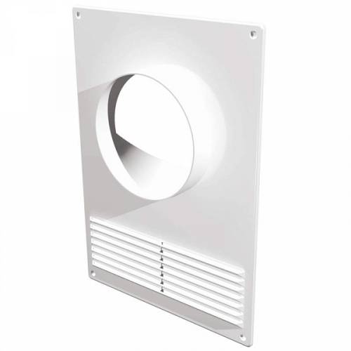"ЭРА" Торцевая площадка 18 x 25 см, 100 мм для воздуховода с решёткой, пластик
