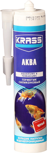 Krass Аква герметик для аквариумов водонепроницаемый (300  мл)  черный