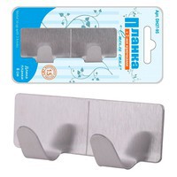 Планка с 2-мя крючками белая, хром 8см 27.95 Планка с 2-мя крючками белая, хром 8см 27.95