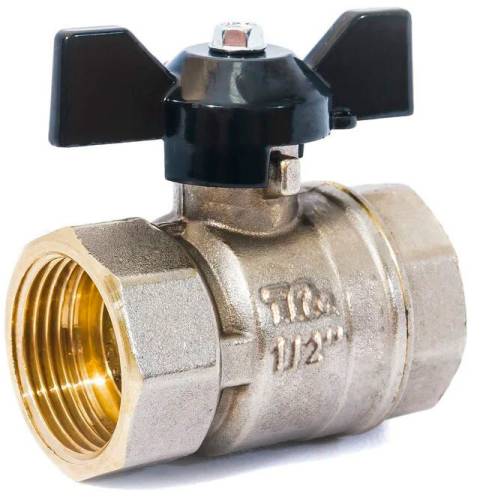 Кран шар. 1/2" г-г  бант, лат. ник. TeRma NEOS 32010