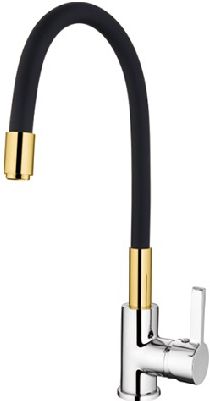 LEDEME L4898-10 Смеситель для кухни, гибкий излив, черный/золото  LEDEME L4898-10 Смеситель для кухни, гибкий излив, черный/золото