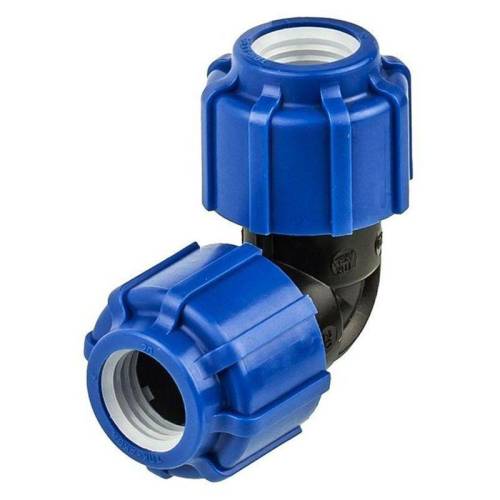 Угольник (отвод) 90гр.компресс.PN16 д/ПЭ   40 ПНД