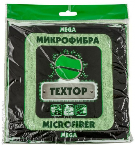 Салфетка ТЕХТОР из микрофибры MEGA 1шт. 40*40см. 220 гр./м.кв. Т787 *10/100
