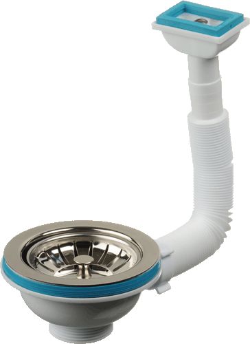 Перелив АНИ 3.1/2"  N310 для мойки с горизонтальным переливом