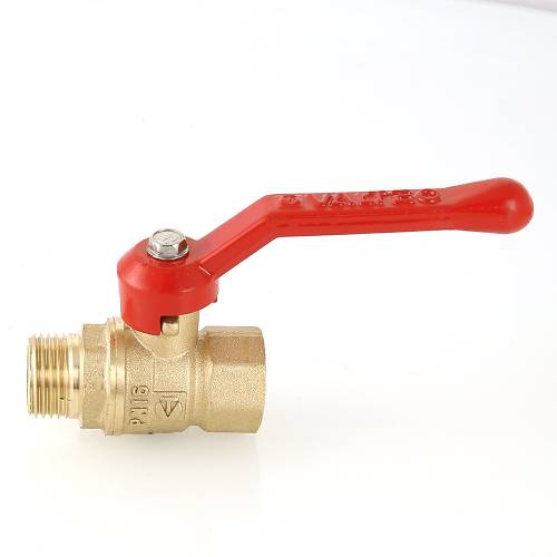 Кран шар. 1/2" г-ш (PN16) рычаг красн., латунь  VALTEC СТАНДАРТ 