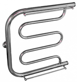 TERMINUS Полотенцесушитель MП-образный с полочкой 500 х 400мм d32 (1")