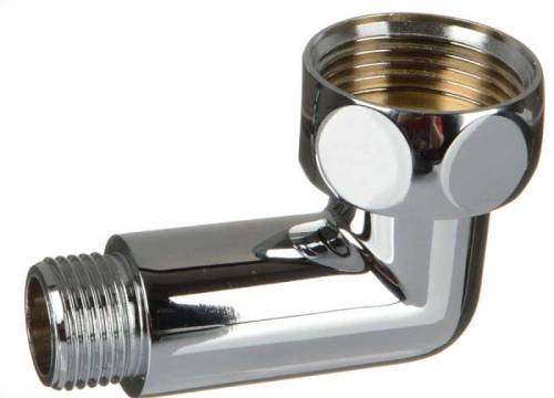 Соединение угловое 1" х 1/2" г - ш. с накидной гайкой для П/суш (пара), латунь хром. TeRma 01511