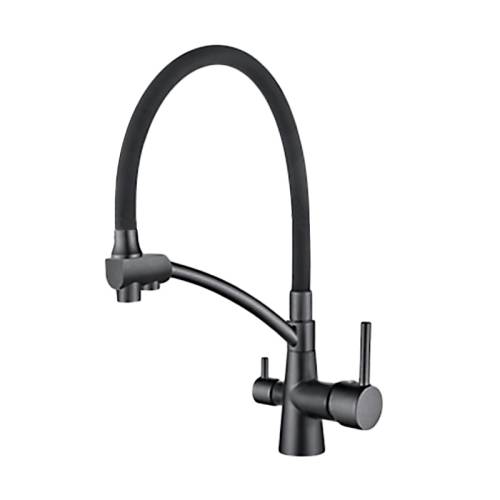LEDEME L4855U-12 Смеситель для кухни с выходом для питьевой воды, графит/черный LEDEME L4855U-12 Смеситель для кухни с выходом для питьевой воды, графит/черный