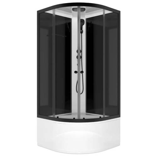 Кабина CLASSICA Black 90х90 высокий, прозр.стек.,чер.стен.,черн.пр. MB01034 (ЖЦ)