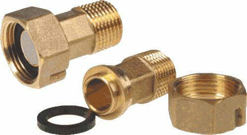 Полусгон с накидной гайкой 1/2"х3/4" лат., пара с обратным клапаном, TRM 06998 (1-007) Полусгон с накидной гайкой 1/2"х3/4" лат., пара с обратным клапаном, TRM 06998 (1-007)