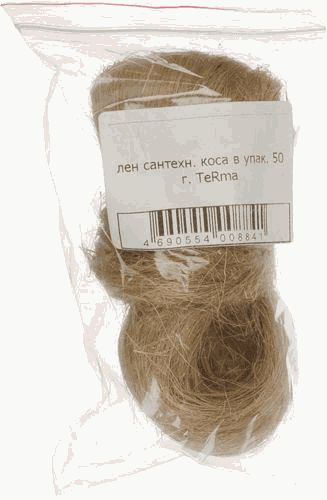 Лен сантехн. 200 гр. коса в упаковке TeRma 10048 (ЖЦ) Лен сантехн. 200 гр. коса в упаковке TeRma 10048 (ЖЦ)
