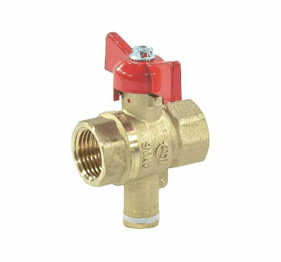 Кран шаровый 1/2" (ду15) с гильзой для термодатчика Кран шаровый 1/2" (ду15) с гильзой для термодатчика