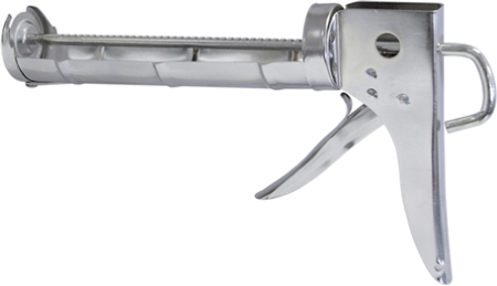 Пистолет для герметика оцинкованный T4P полукорпусной с зубчатым штоком 310 мл