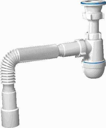 Сифон АНИ  С0115  1.1/2"*40 с гибкой трубой 40*40/50