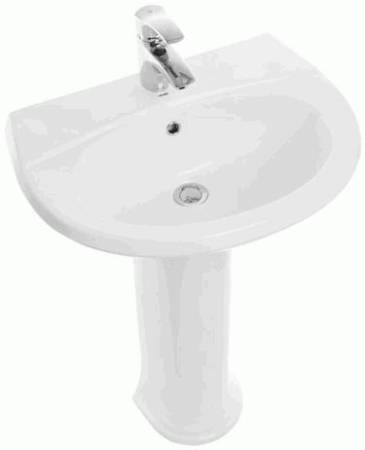 Умывальник "Виктория" 160х590х460мм с хромированным обрамлением, б/к Санита